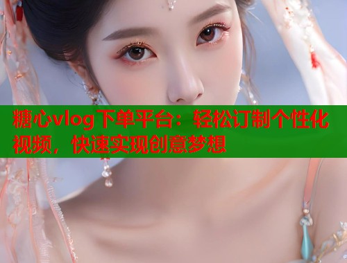 糖心vlog下单平台：轻松订制个性化视频，快速实现创意梦想