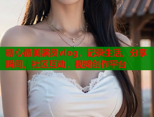 糖心最美演员vlog，记录生活，分享瞬间，社区互动，视频创作平台